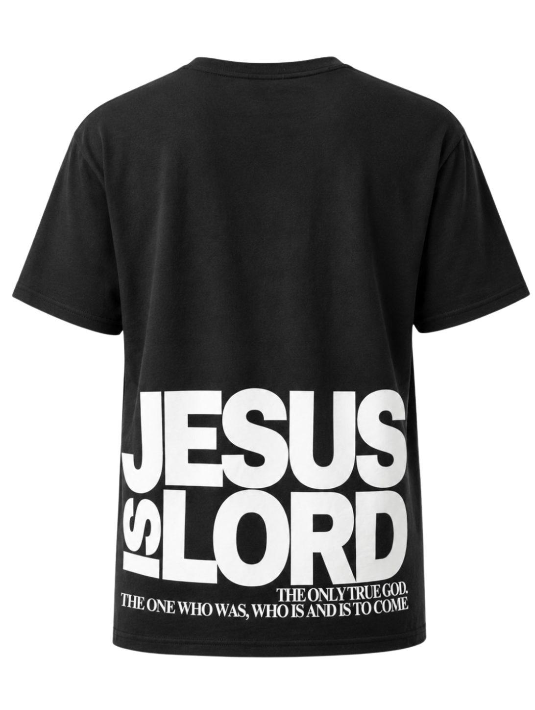 BLACK “JESUS IS LORD” TEE