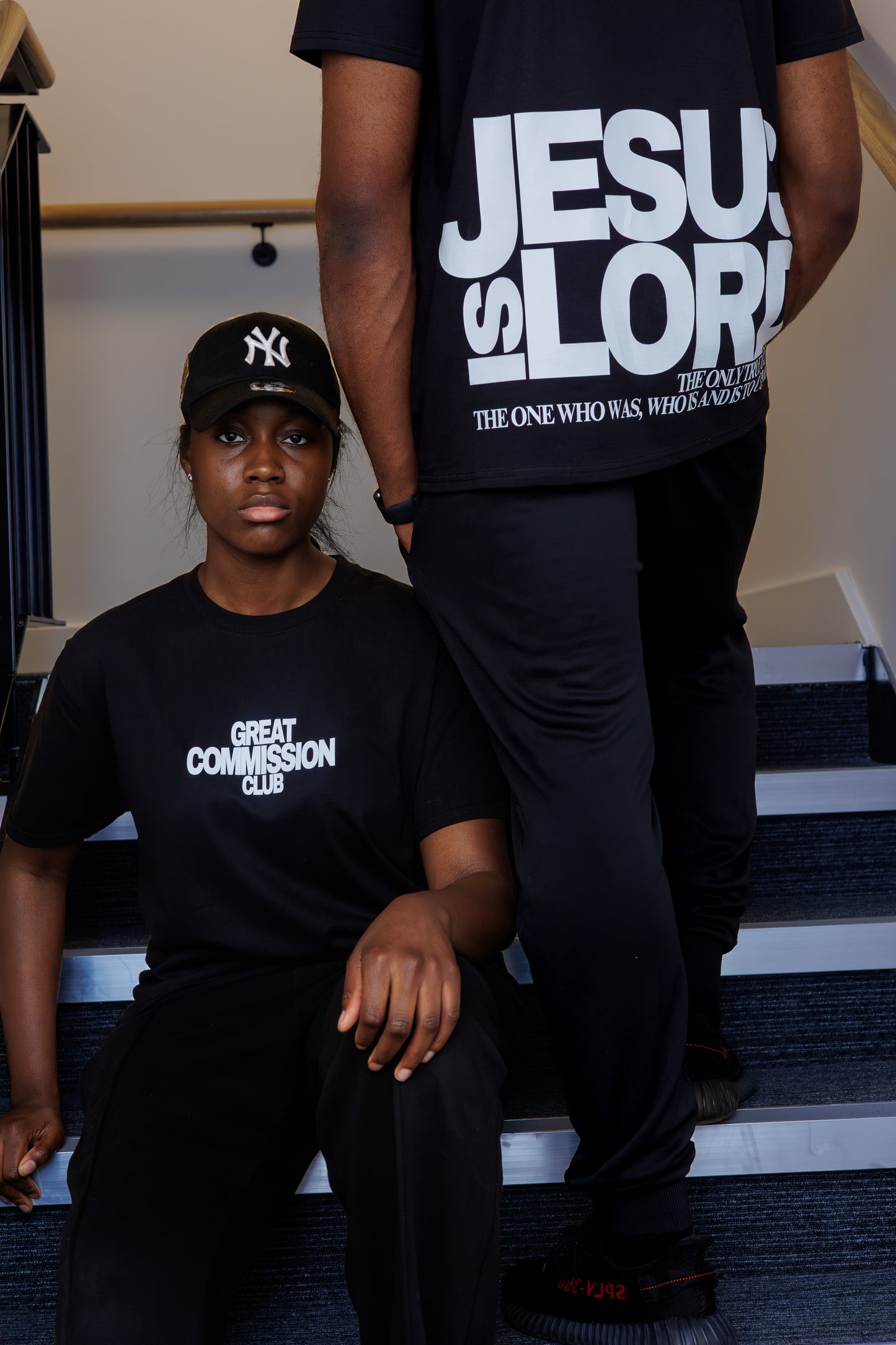 BLACK “JESUS IS LORD” TEE