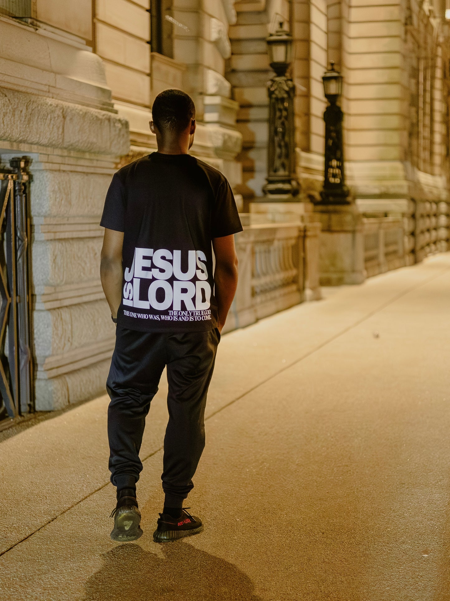 BLACK “JESUS IS LORD” TEE